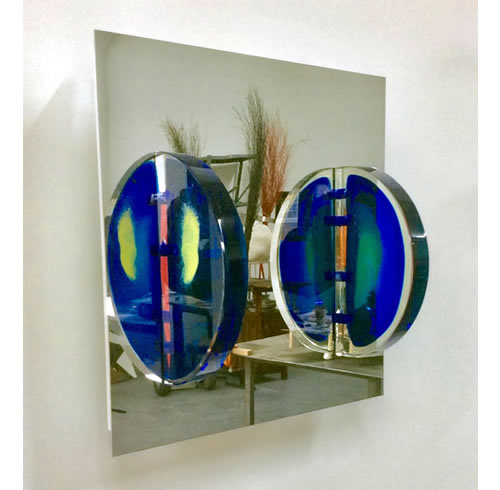 Glass Half Moon on Stainless Steel 2