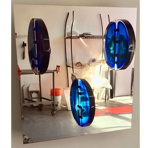 Glass Half Moon on Stainless Steel 3