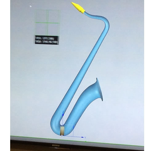 Saxophone Saxophone, Heavenly Music - initial artist's rendering