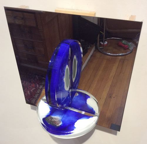 Blue Disc on Stainless Steel 2