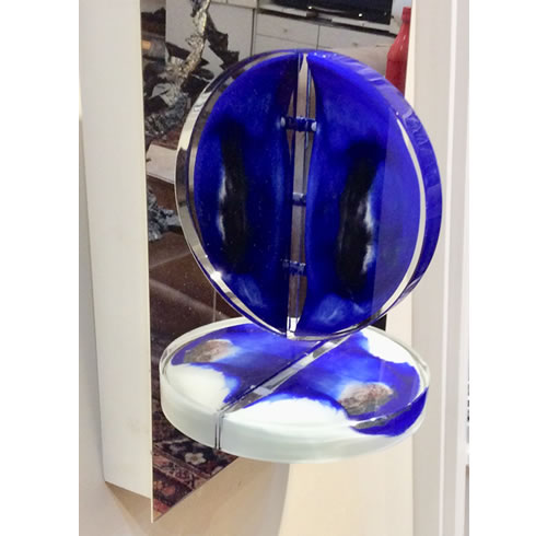 Blue Disc on Stainless Steel 2