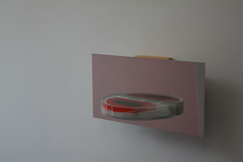 Glass sculpture red on your Wall